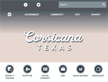 Tablet Screenshot of cityofcorsicana.com
